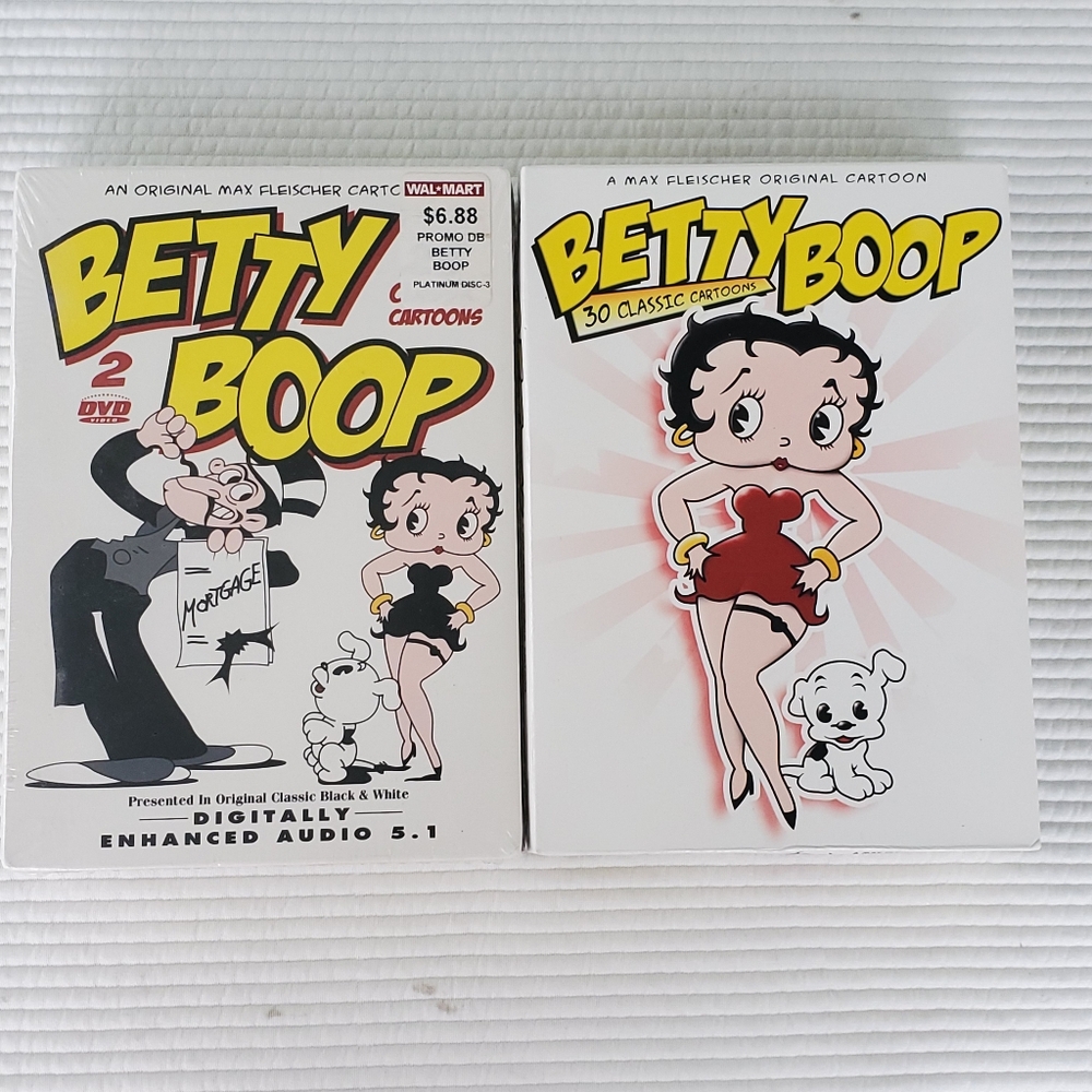 2 Betty Boop DVD's 55 Classic Cartoons Digitally Enhanced Audio 5.1 2007
